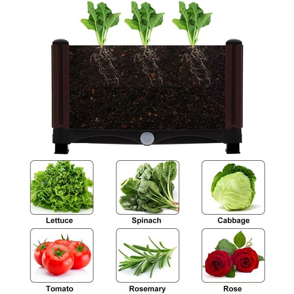 Polypropylene Plastic Veg Planters On Legs / Raised Plastic Garden Beds On Legs