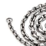 Silver Stainless Steel Link Chain Corrosion Resistance Rust Resistance