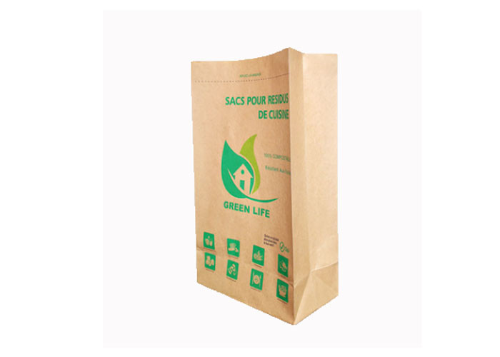 Square Bottom Multiwall Paper Bags 2 Ply / 3 Ply Recyclable Eco Friendly Moisture Proof