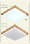 Nordic wood square LED celling lights wood color modern minimalist Chinese