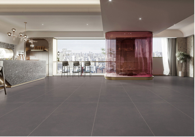 Dark Gray Office Tiles And Matt 120x60cm indoor Wall ISO9001 Soft Glazed Porcelain Tile