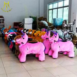 Wholesale Hansel kiddie trains for sale coin operated car kids ride on car giant plush animals kids riding coin operated ride toy from china suppliers