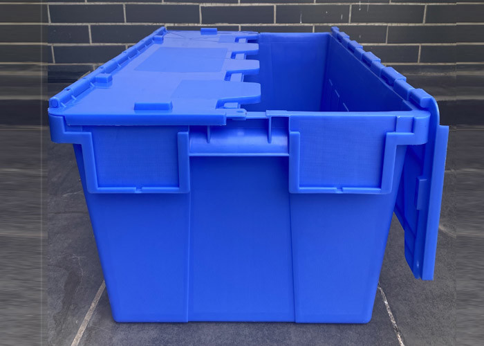 Recycable Logistics Stack Plastic Attached Lid Containers