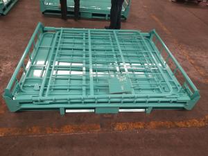 Wholesale Movable 1 Ton Capacity Metal Pallet Cages With Steel Slabs from china suppliers
