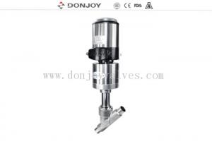 China 3 Stainless Steel Actuator Angle Seat Valve , Steam Angle Valve With Welding on sale