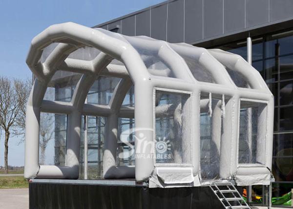 6x5mts exhibition airtight frame house inflatable stage cover tent with