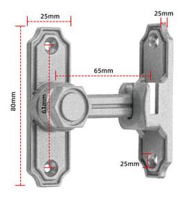 Wholesale Noctilucent Double Sliding Barn Door Latch For Commercial With Two Installation Ways from china suppliers
