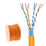 0.55mm Bare Capper Cat5e FTP 24AWG Orange PVC Cable Pass Fluke