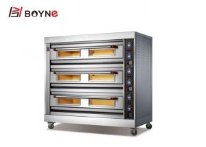 China High Temperature 304 Industrial Baking Oven 3 Deck 9 Trays on sale