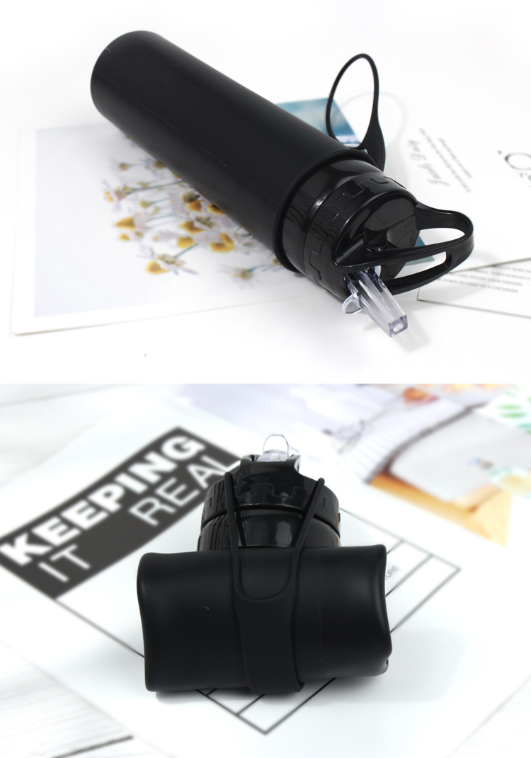 OEM ODM 600ml Collapsible Silicone Water Bottle