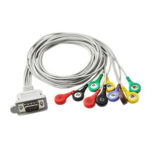 Wholesale TPU 90cm ECG Patient Cable 10 Lead EKG Holter Cable Snap Plug from china suppliers