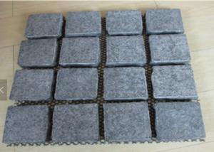 Wholesale Black Basal Cobble Paving Bricks , Landscape Black Granite Paving Stones from china suppliers