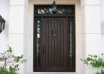 Simple Single Solid Oak Front Doors With Glass , Main Wooden Door Designs For