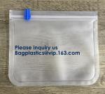 PEVA, Silicone, Reusable Storage Resealable Freezer Food Bags, Leak Proof Zip