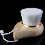 Mini Fiber Hair Nano Bamboo Charcoal Face Wash Brush Wooden Handle