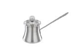 Middle east type stainless steel silver milk cup with lid and stainless steel