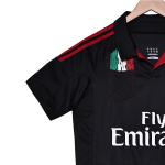 AC Milan 2012 Retro Second Away Fan Edition Jersey Classic Black and Gold Jersey