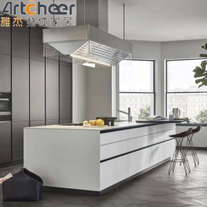 Wholesale Kabinet Kitchen Cabinet Aluminium Profile Modern Design Furniture with E0 Grade HPL Material from china suppliers