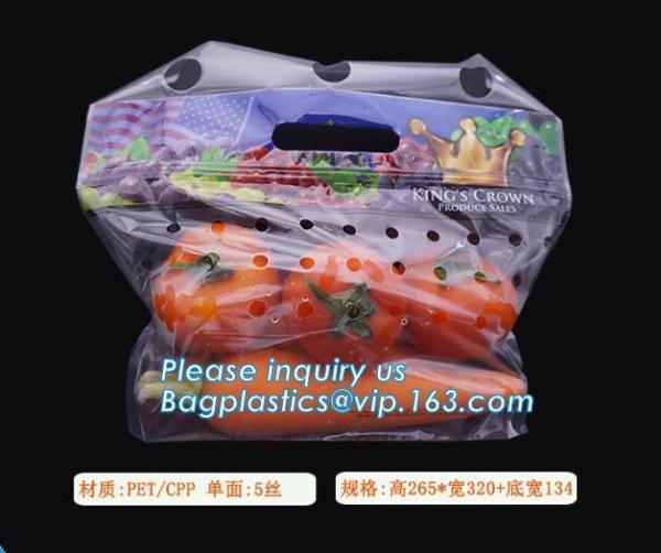 Hang Hole Plastic Stand Up Cherry Bag Factory, Fresh fruit bag(Cherry/Lichi