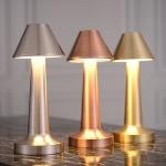 12.5x21x9CM Acrylic Tricolour Metallic Touch Table Lamp Battery Operated