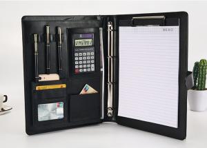 China Executive Personalized Leather Padfolio Dimension 32 X 25 X 2.5 Cm With Calculator on sale