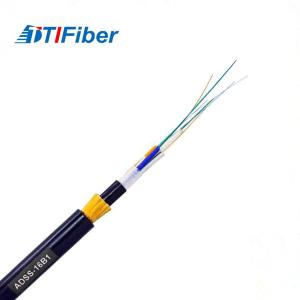 Wholesale ADSS Aerial Fibre Channel Cable Outdoor Non - Metallic G652D 24 48 Core Black Color from china suppliers