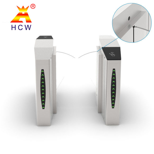 Smart RFID Card Retractable Flap Barrier Gym Turnstile Pedestrian Access Control