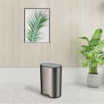 410 Stainless Steel 6L Gray Bathroom Trash Can