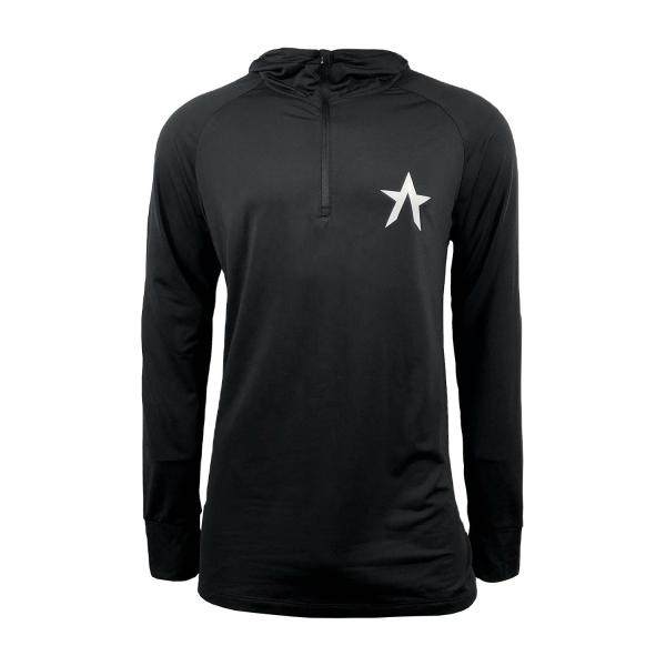 Custom Designs Black Polyester Running Sports Hoodie With Logo Printing 100% F1