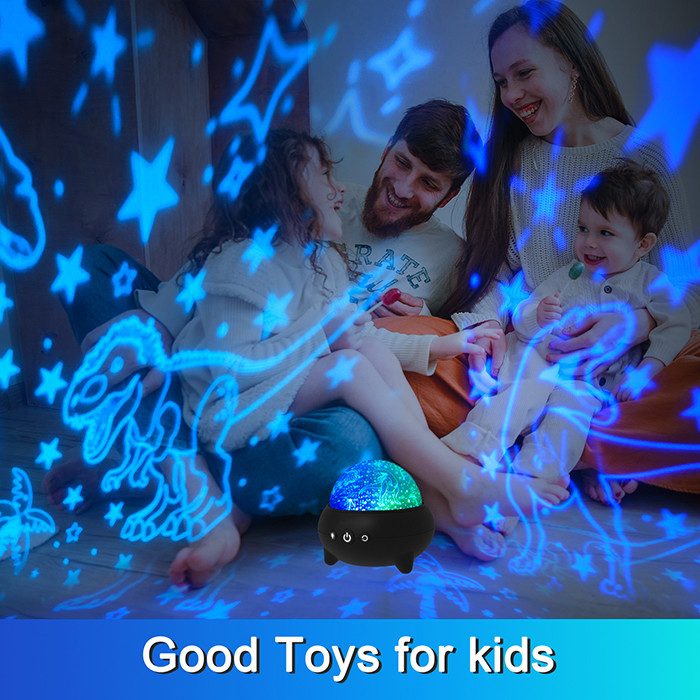 FCC Dinosaur Starry Night Light Projector 9 Color Adjustable For Kids