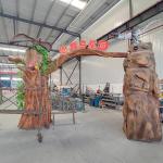 Lifelike Animatronic Decoration Dinosaur Gate Color Customzied