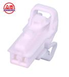 White Female Car 2 Pins Connector / 2 Pins Automotive Connector