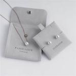 Microfiber Fabric Jewelry Pouch Earrings Necklace Packaging Foil Stamping