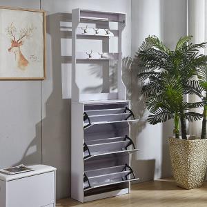Wholesale E1 MDF Coat Rack 3mm Mirror Shoe Cabinet Space Saving Furnitures from china suppliers