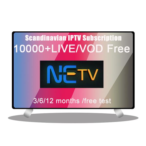 Scandinavian Sweden IPTV Subscription netv 12 Month Spanish Swedish Dutch French