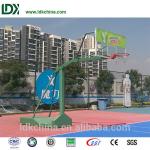 Outdoor School Court Basketball Stand Basketball Hoop Tempered Glass Backboard