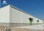 Solid H Shape Steel Beam Metal Buildings , Industrial Heavy Duty Steel Building