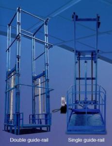Wholesale Heavy Duty Cargo Lift Table Hydraulic Guide Rail Cargo Elevator Lifting Platform from china suppliers