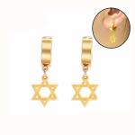 Stainless Steel Jewelry Earrings Triangular Dangle Huggie Earrings