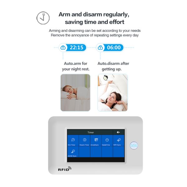4.3 TFT Touch Tuya Pir Sensor 433Mhz Wifi Door And Window Sensor