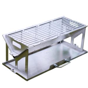 Wholesale Powder Coated Finish Portable BBQ Grill with Woodfired Oven and Rotisserie Stove from china suppliers