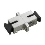 Metal SC Simplex Adapter , Fibre Optic Coupler With Dust Caps