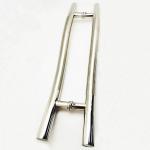 SS201 Handles For Shower Doors , Glass Shower Door Pulls For 6-12mm Glass