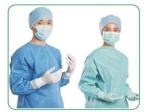Pharmacy Ppe Anti-Blood 18gsm Stitched seams Disposable Surgical Gown