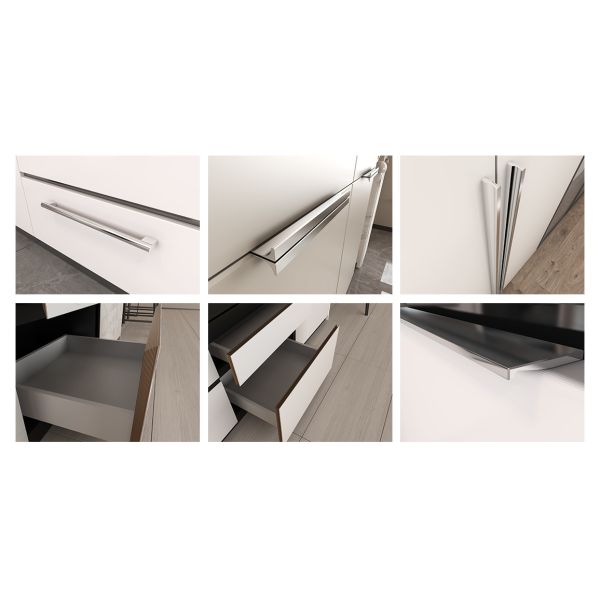 Hidden Dresser Drawer Cabinet Door Embedded Flush Edge Finger Pull Handles