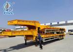 SINO TRUK Utility 3 Axles Semi Trailer Trucks / Flat Low Bed Trailer