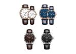 24 Jewels Couple Automatic Watch , Steel Automatic Watch With Genuine Leather