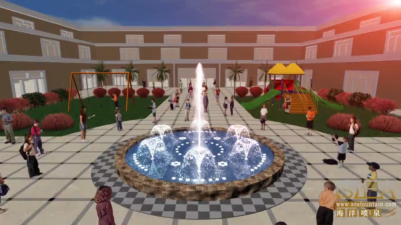 kindergarten outdoor music fountain water fountain