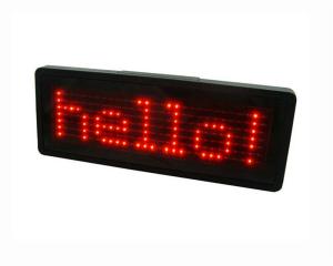 Wholesale Scrolling LED Name/Message/Advertising/Programmable Tag Card Badge Red color B729TR from china suppliers