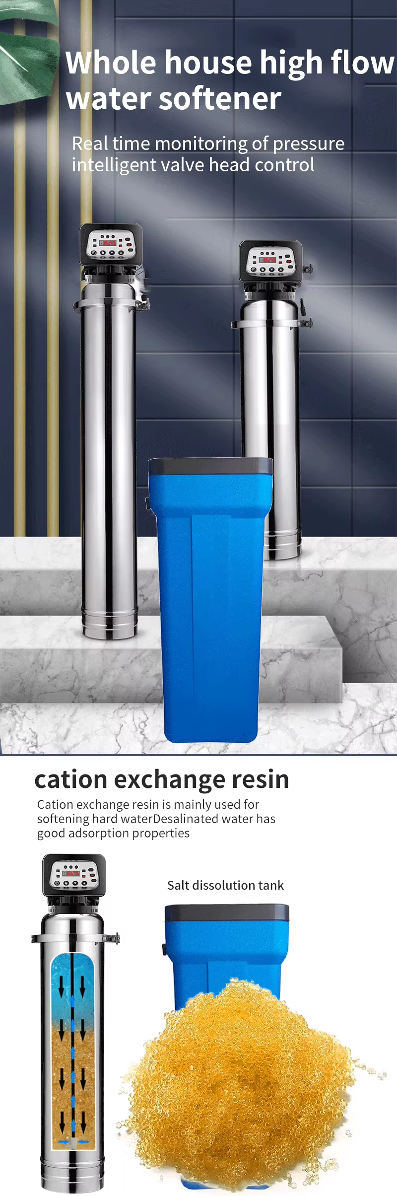 Automatic Ion Exchange Resin Hard Water Filter Plant Softener Filtration Systems Treatment Water Filter